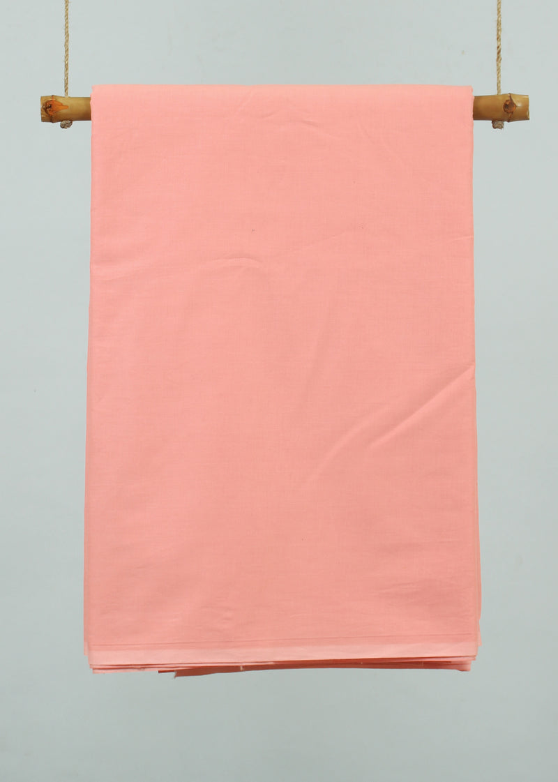 Salmon Pink Cotton Plain Dyed Fabric