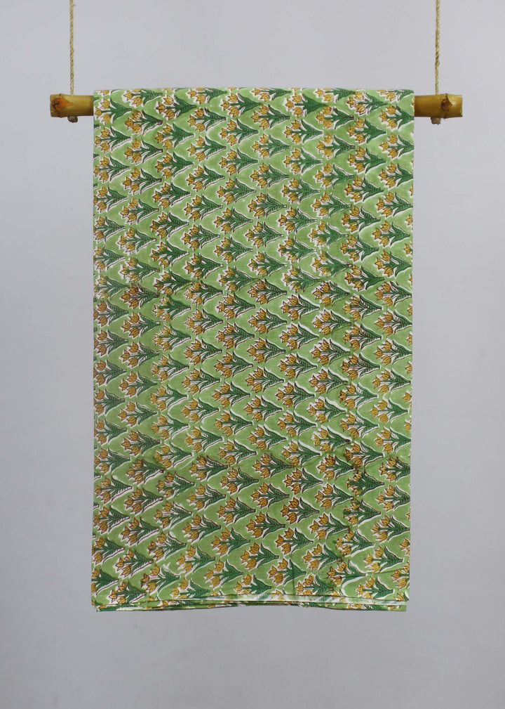 Haze Cotton Mulmul Hand Block Printed Fabric