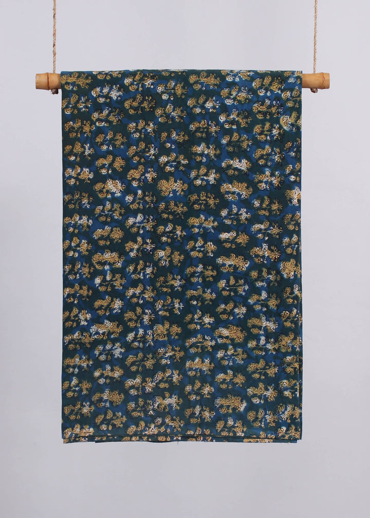 Foresta Mustard Cotton Hand Block Printed Fabric