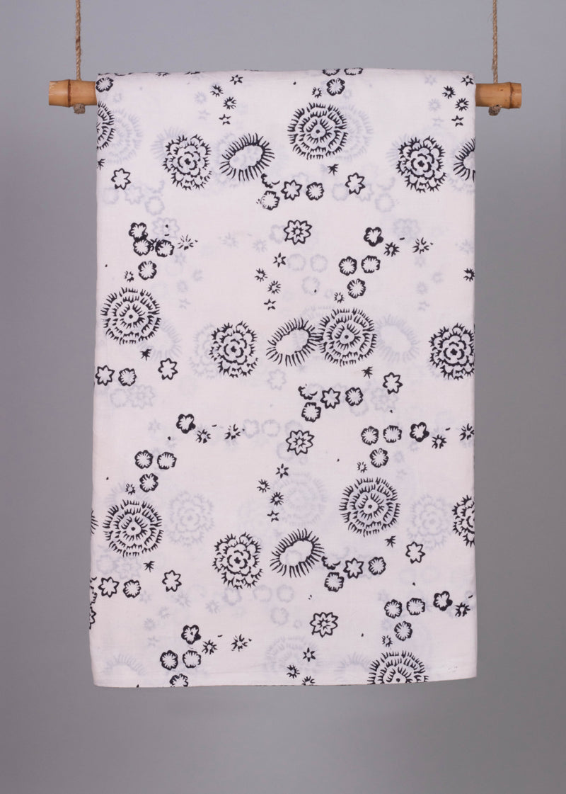 Cotton Collision Hand Block Printed Fabric (4.80 Meter)