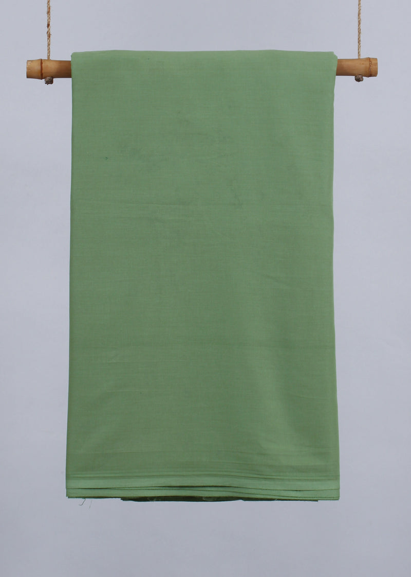 Monsoon Green Cotton Plain Dyed Fabric (1.00 Meter)