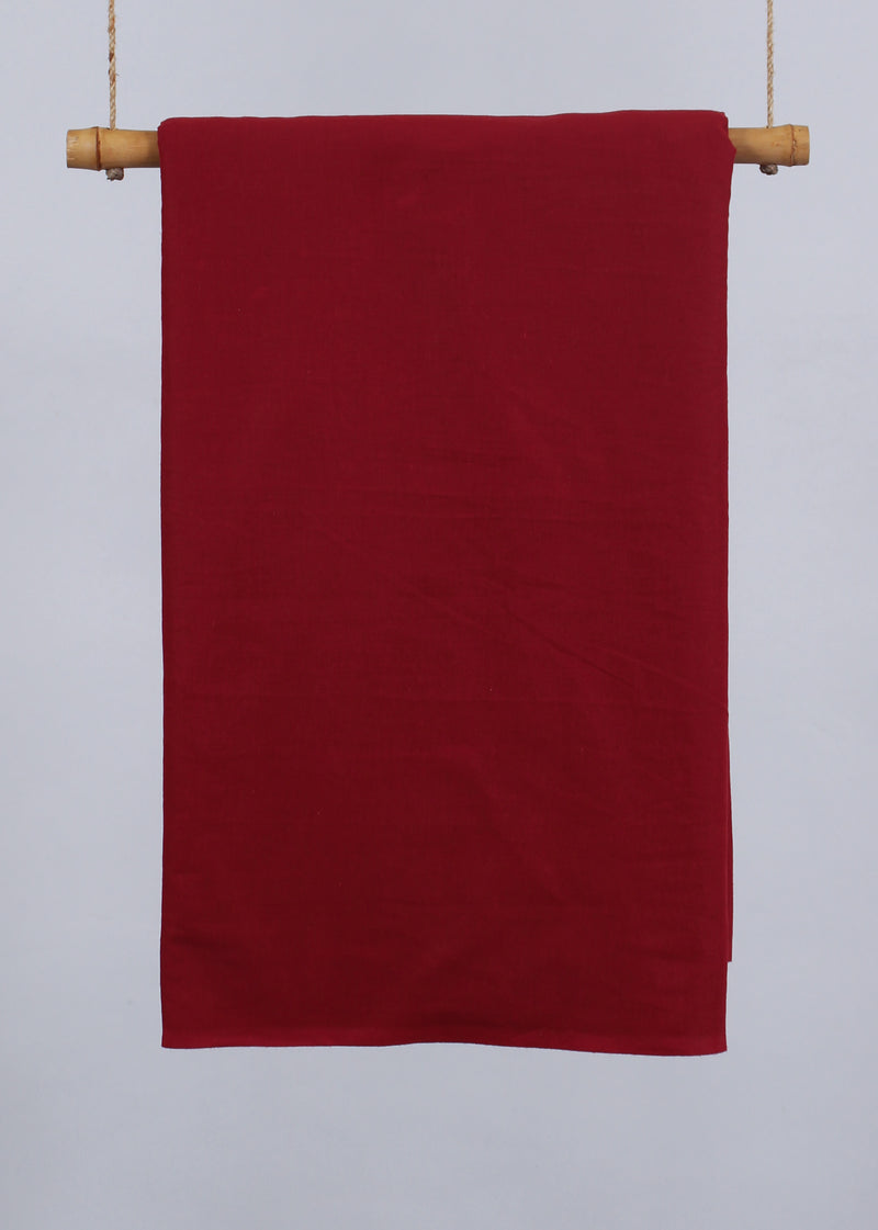 Vineyard Red Cotton Plain Dyed Fabric