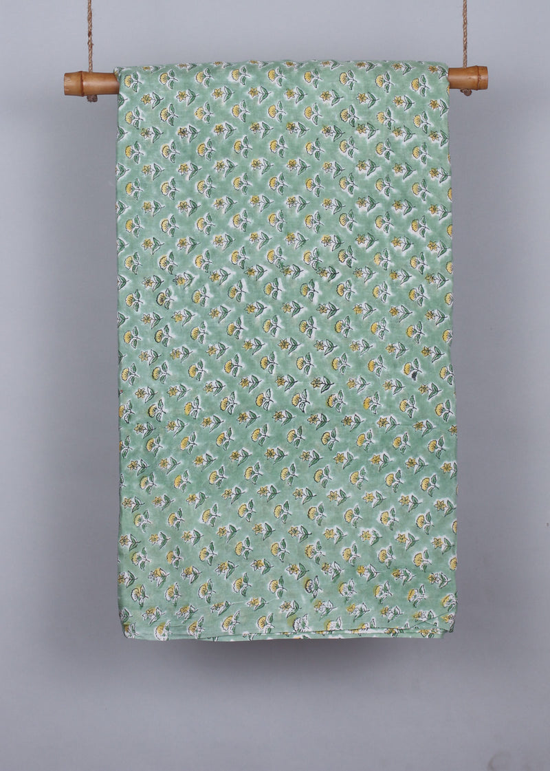 Daydream Shores Muslin Hand Block Printed Fabric (3.00 Meter)