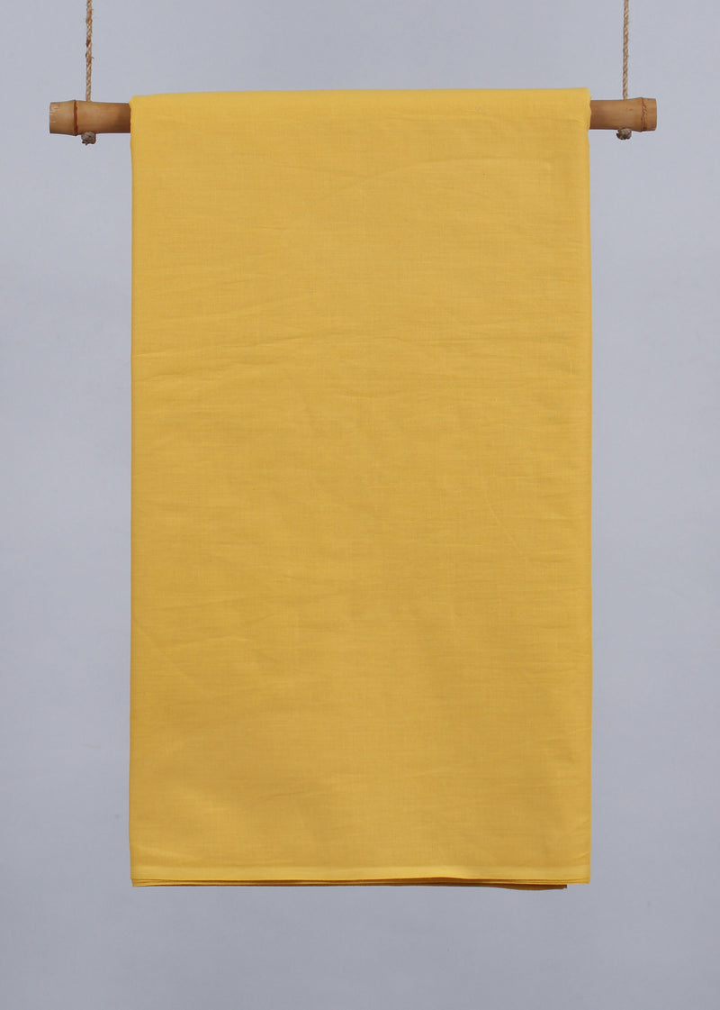 Indian Mustard Cotton Plain Dyed Fabric