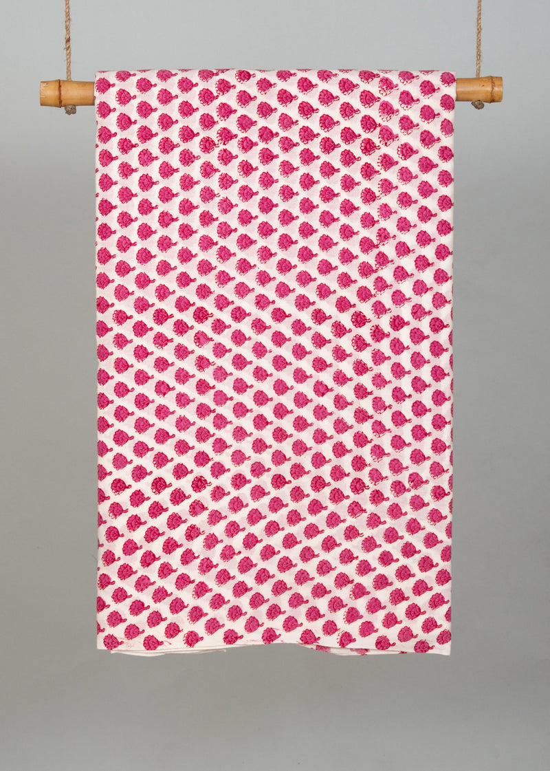 Jasmine Cotton Hand Block Printed Fabric (1.00 Meter)
