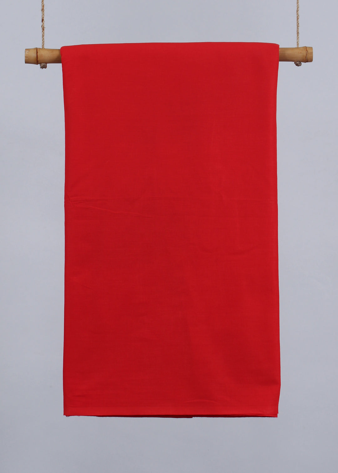 Brightburn Red Cotton Plain Dyed Fabric