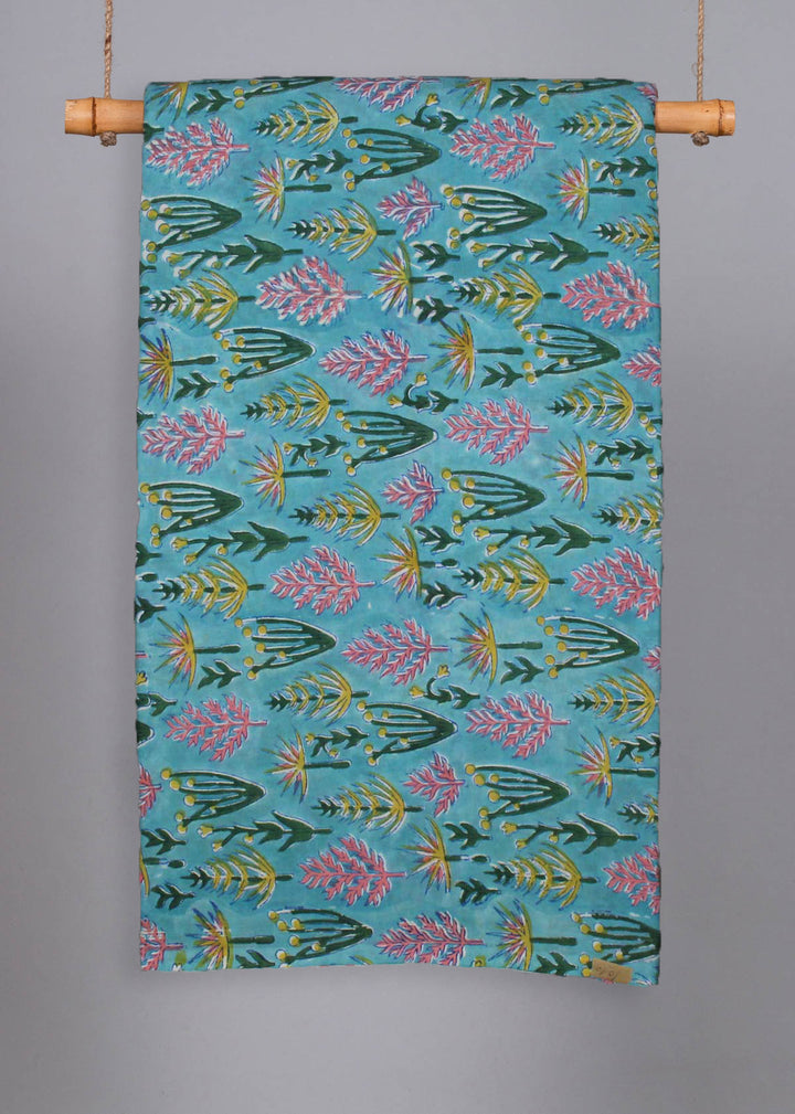 Savanna Skies Cotton Hand Block Printed Fabric