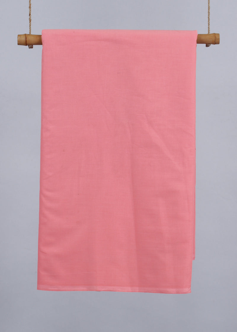 Watermelon Pink Cotton Plain Dyed Fabric