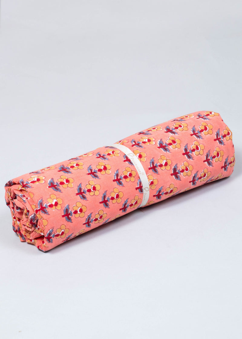 Anemone Cotton Hand Block Printed Fabric (1.70 Meter)