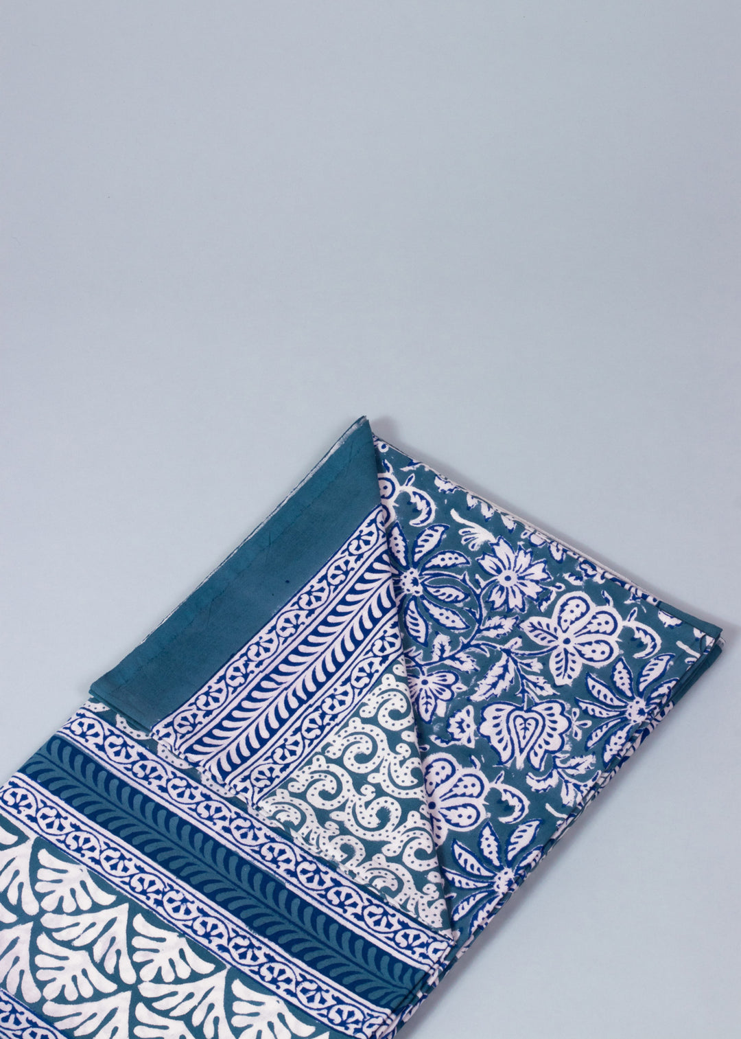 Weeping Willows Hand Block Printed Cotton Bedsheet