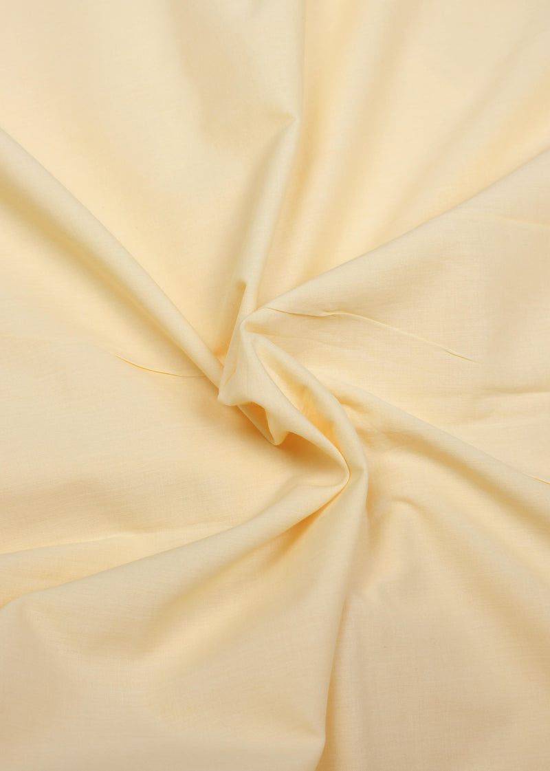 Cream White Cotton Plain Dyed Fabric (1.10 Meter)