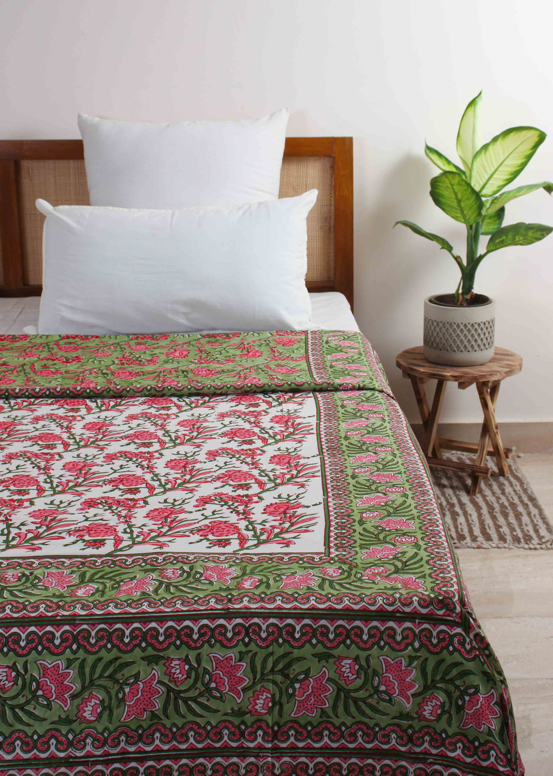 Foresta Hand Block Printed Reversible Cotton Dohar