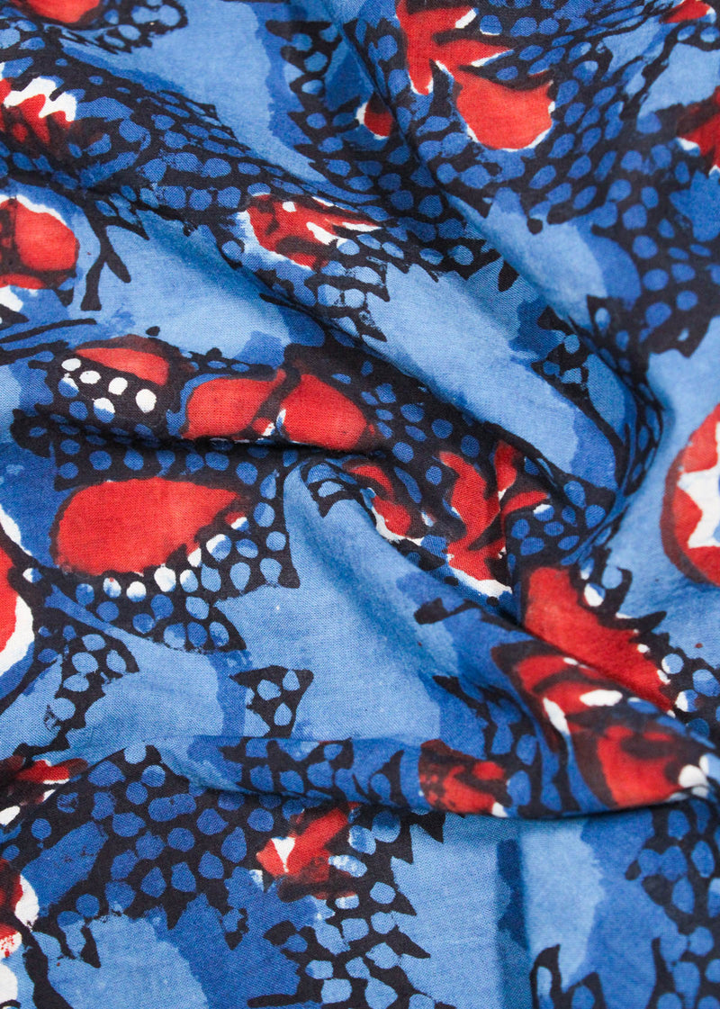 Wild Unknown Electric Cotton Hand Block Printed Fabric