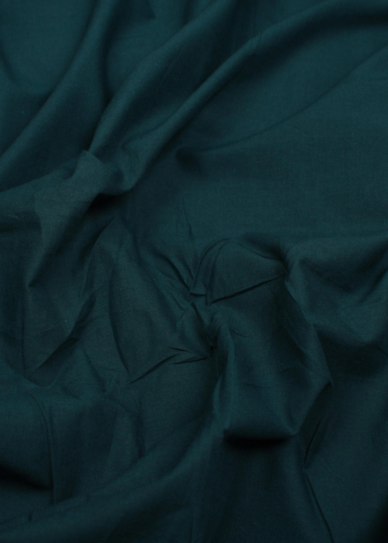 Camy Green Cotton Plain Dyed Fabric