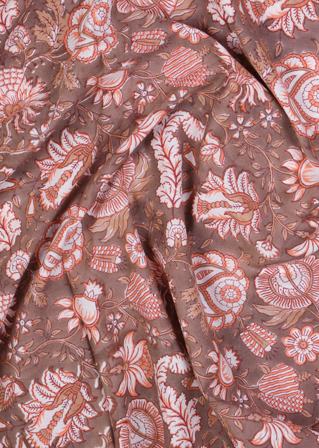 Monsoon Perfume Cotton Mulmul Hand Block Printed Fabric