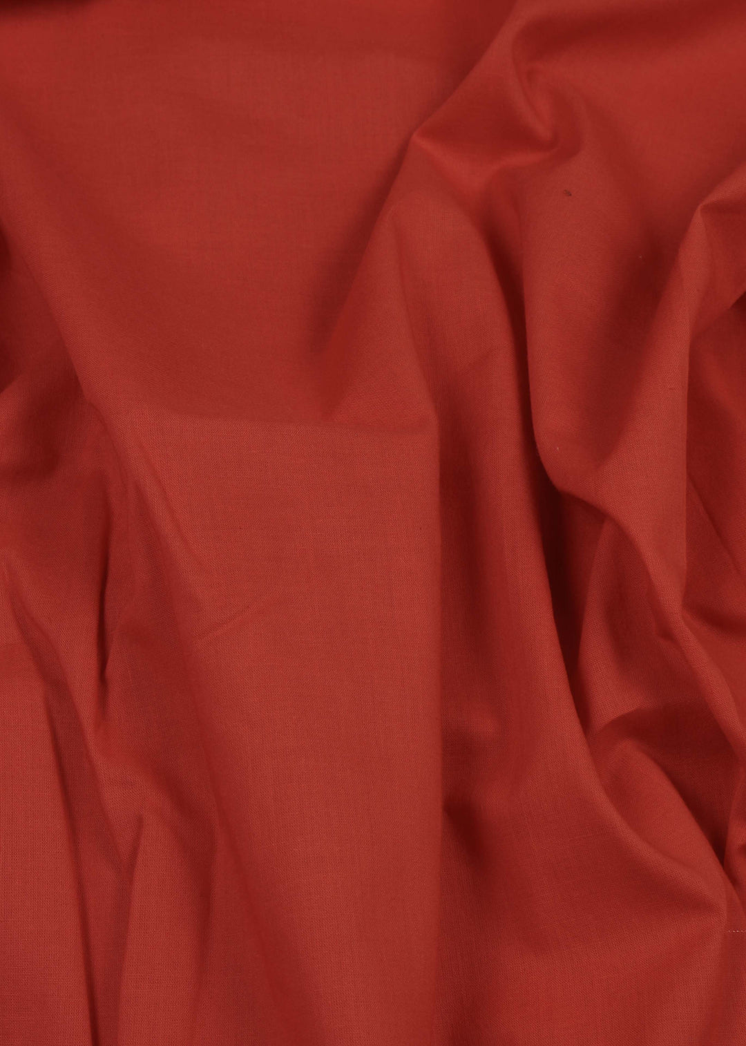 Teracotta Orange Cotton Plain Dyed Fabric