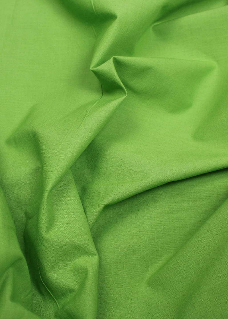 Summer Green Cotton Plain Dyed Fabric