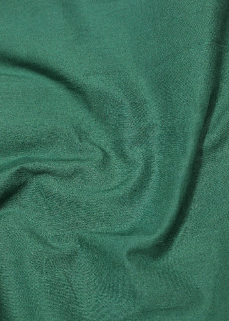 Courtyard Cotton Dark Green Plain Dyed Fabric