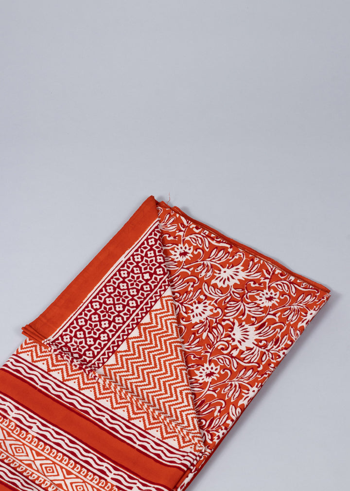 Damask Days Hand Block Printed Cotton Bedsheet