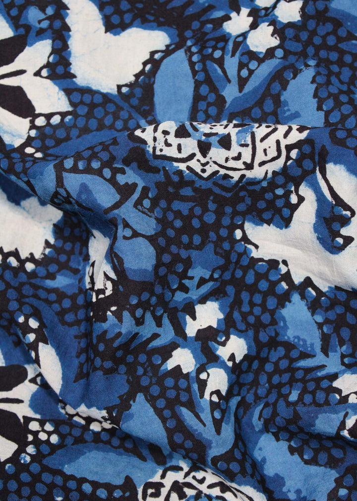 Moonshine Abode Black Hand Block Printed Fabric