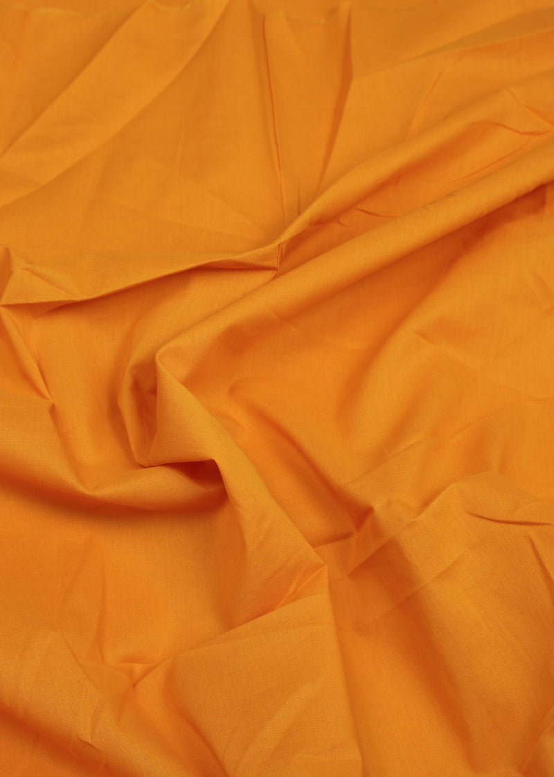 Tangerine Cotton Plain Dyed Fabric (3.20 Meter)