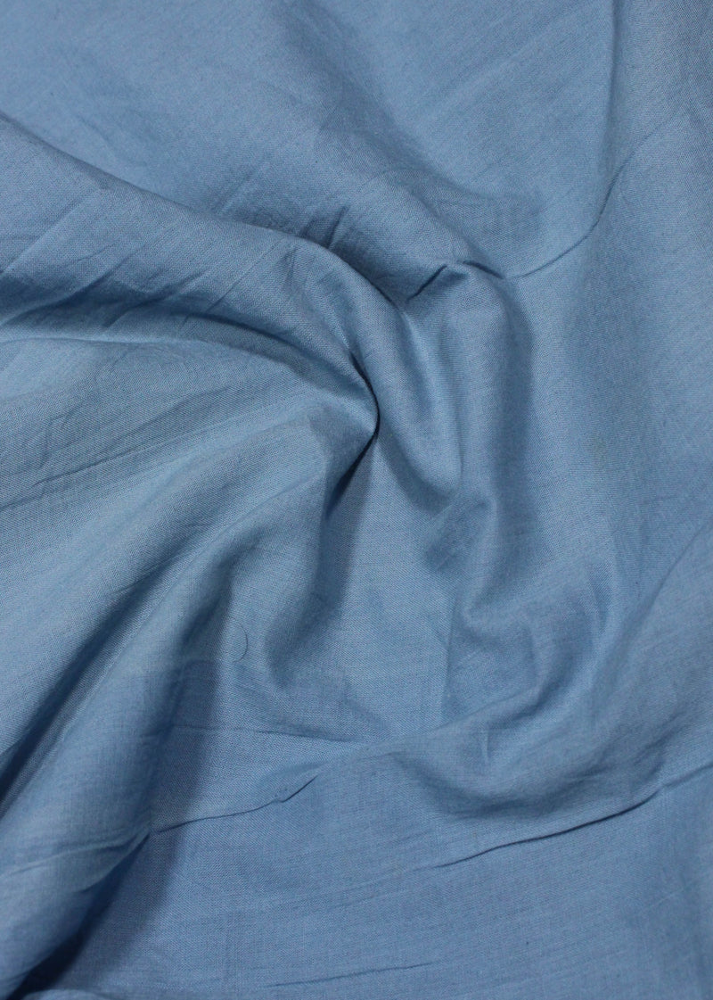 Horizon Cotton Sky Blue Plain Dyed Fabric