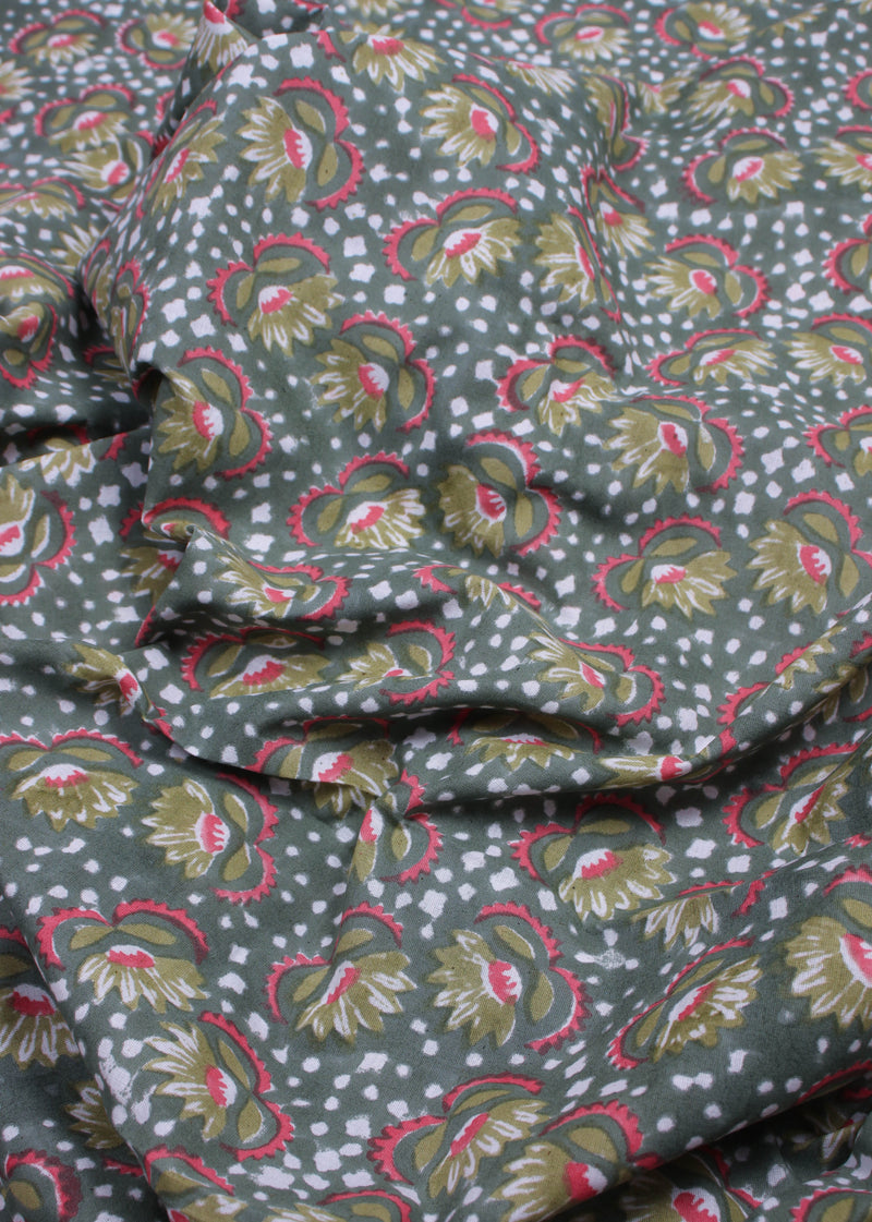 Forest Lights  Cotton Hand Block Printed Fabric