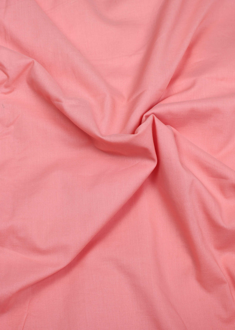 Scallop Shell Pink Cotton Plain Dyed Fabric (4.00 Meter)