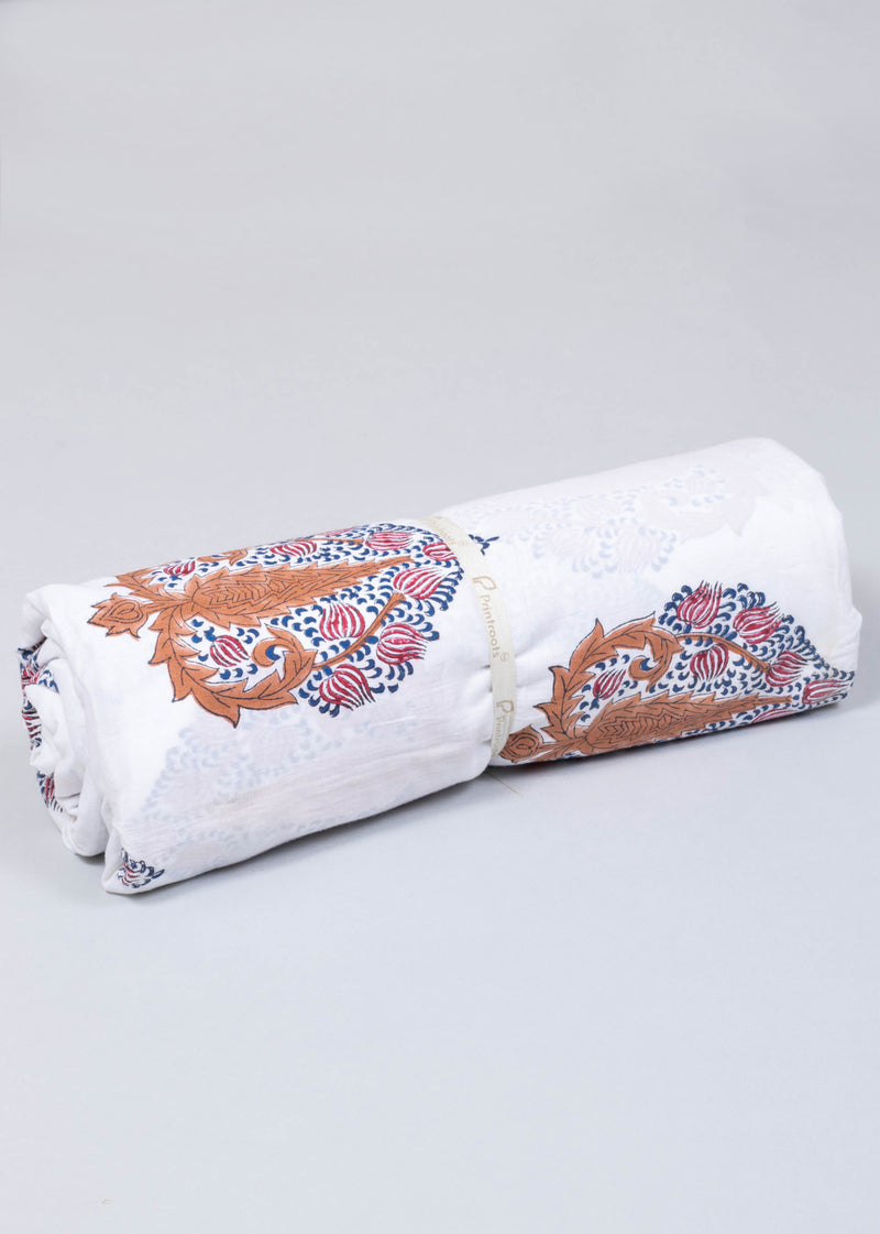 Hyacinth Cotton Hand Block Printed Fabric