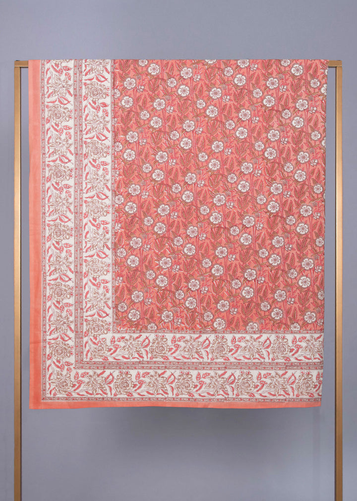 Nectar Hand Block Printed Cotton Bedsheet