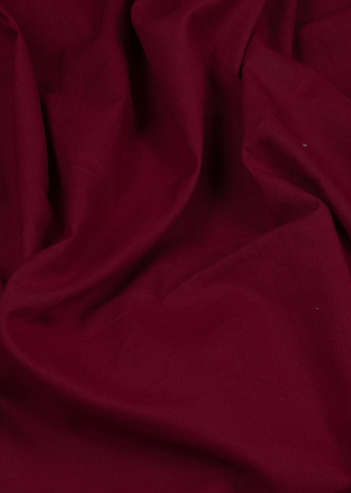 Dark Rosewood Cotton Plain Dyed Fabric