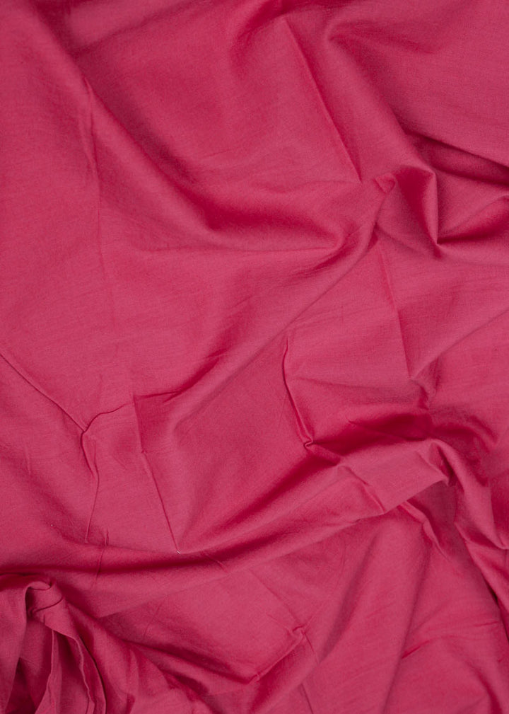 Cerise Pink Cotton  Plain Dyed Fabric