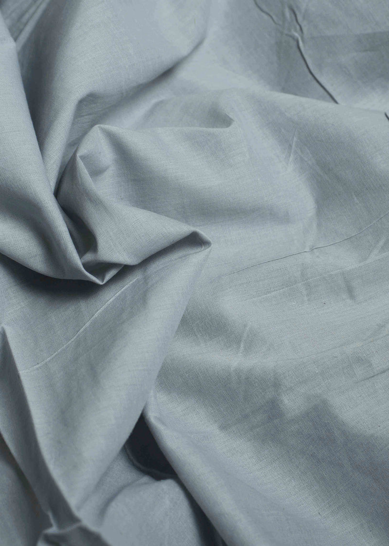 Ice Grey Cotton Plain Dyed Fabric