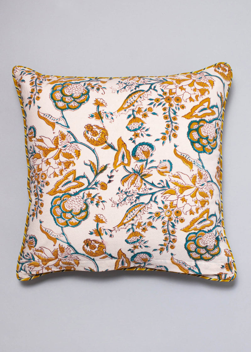 A Tale of Chintz Hand Block Printed Cushion Cover