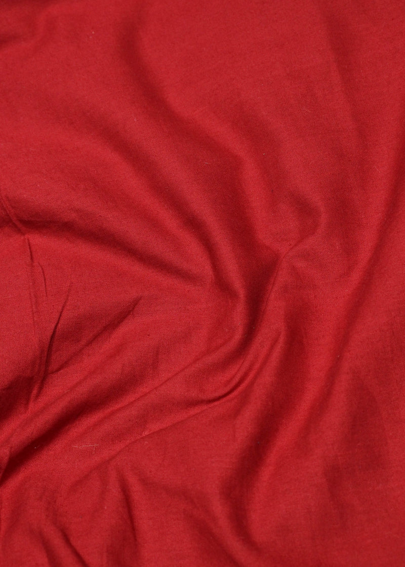 Lovers Cotton Crimson Plain Dyed Fabric