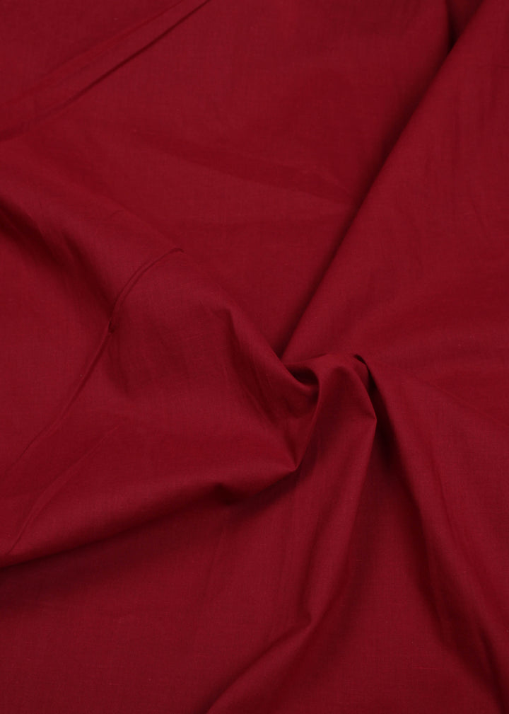 Vineyard Red Cotton Plain Dyed Fabric