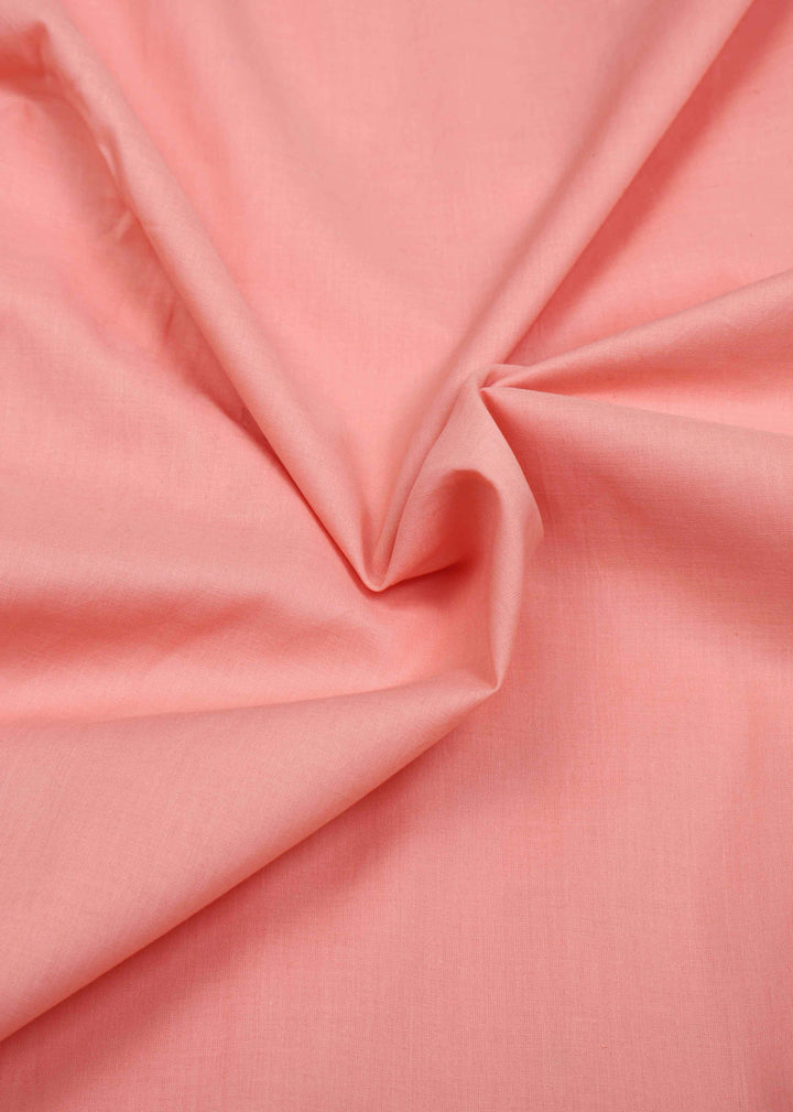 Shell Pink Cotton Plain Dyed Fabric