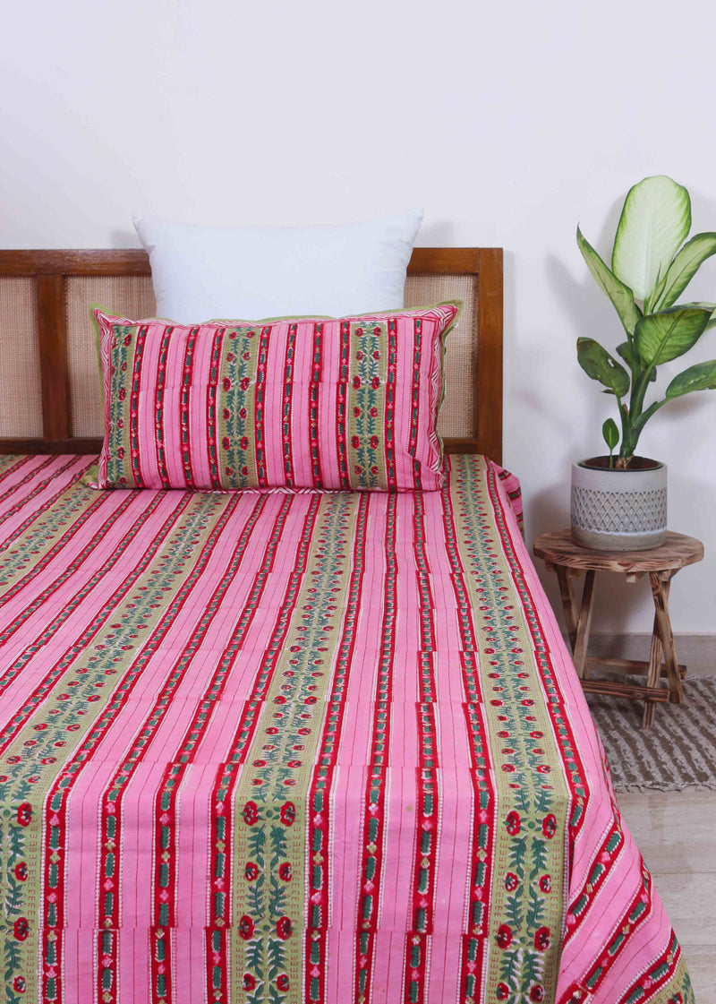 October Colours Cotton Hand Block Printed Bed Linens