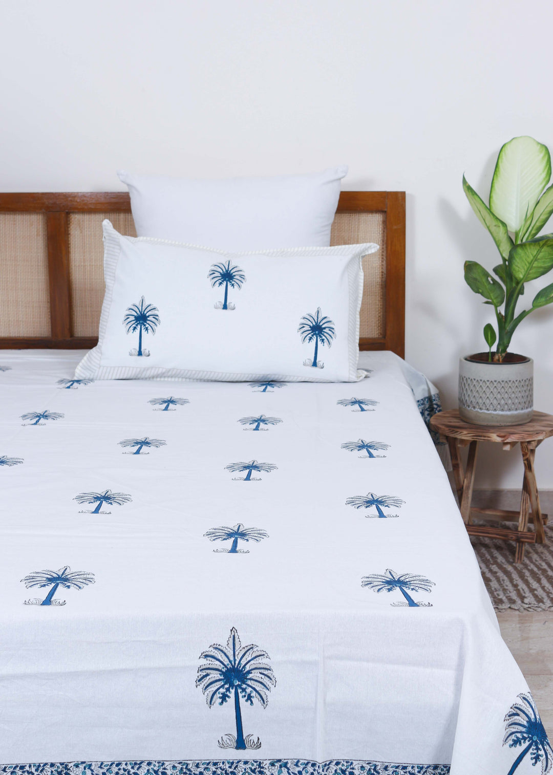 Coastal Angel Cotton Hand Block Printed Bed Linens