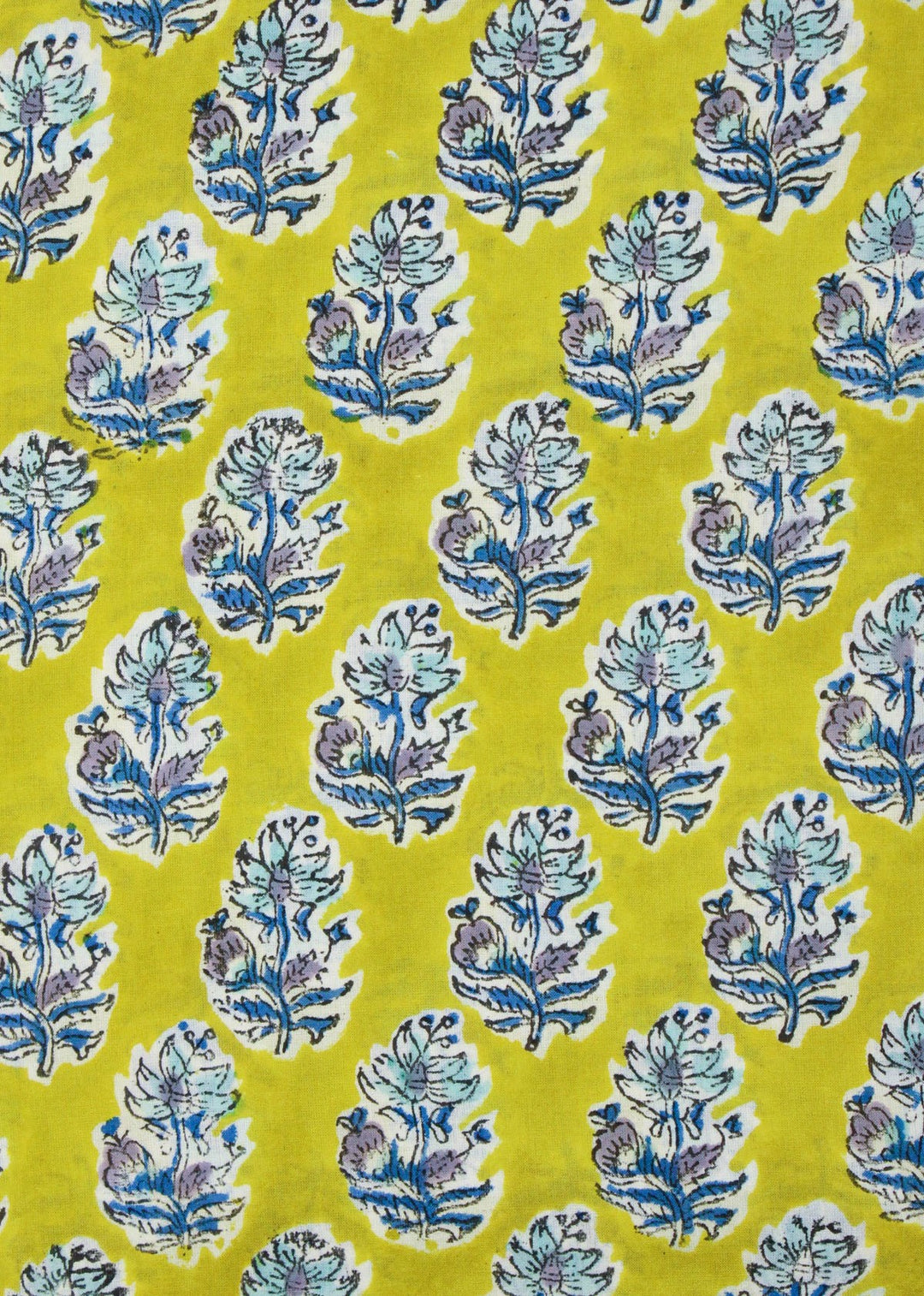 Yester Yule Acid Cotton Hand Block Printed Fabric