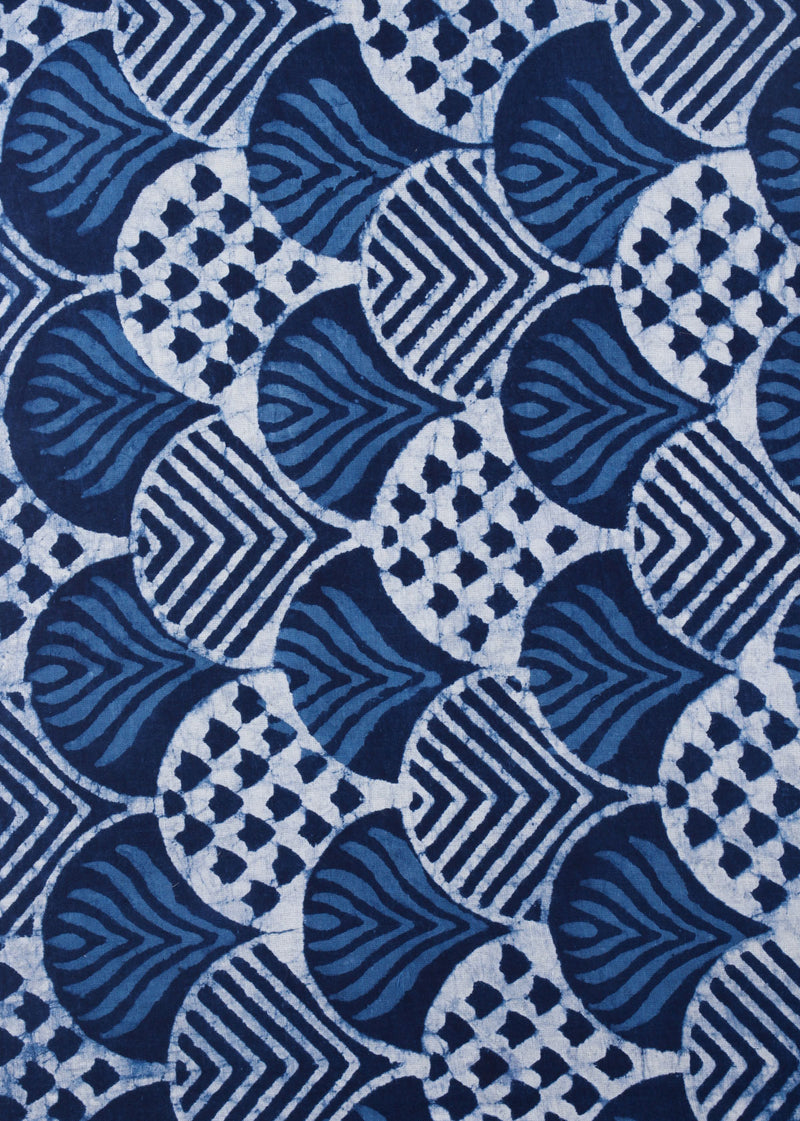 Moon Arches Cotton Hand Block Printed Fabric (1.50 Meter)