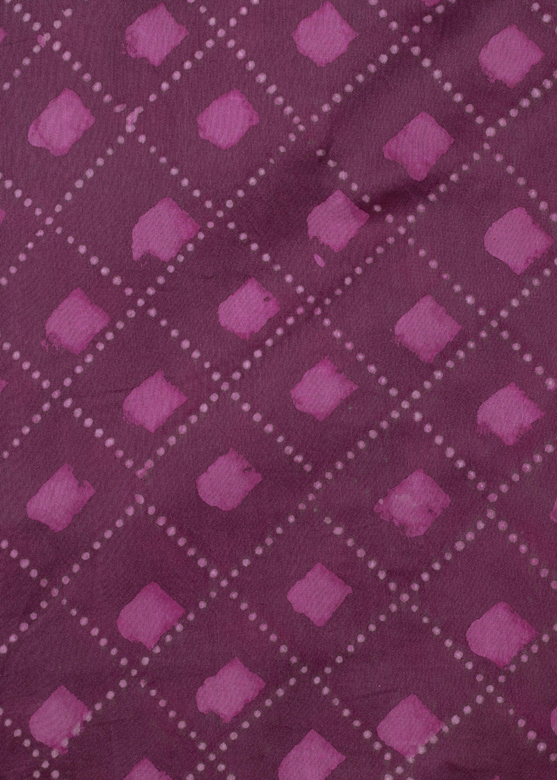 Ceaseless Taffy Pink Hand Block Printed Chanderi Fabric