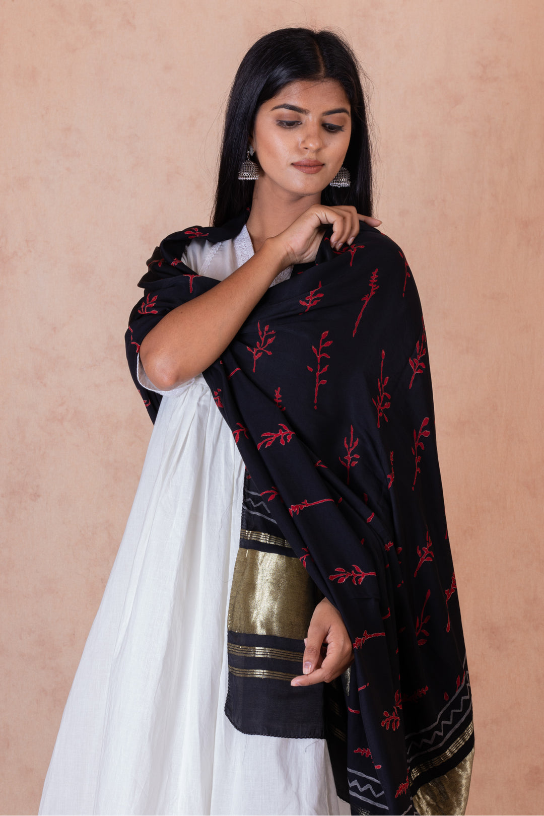 Osier Cotton Hand Block Printed Dupatta