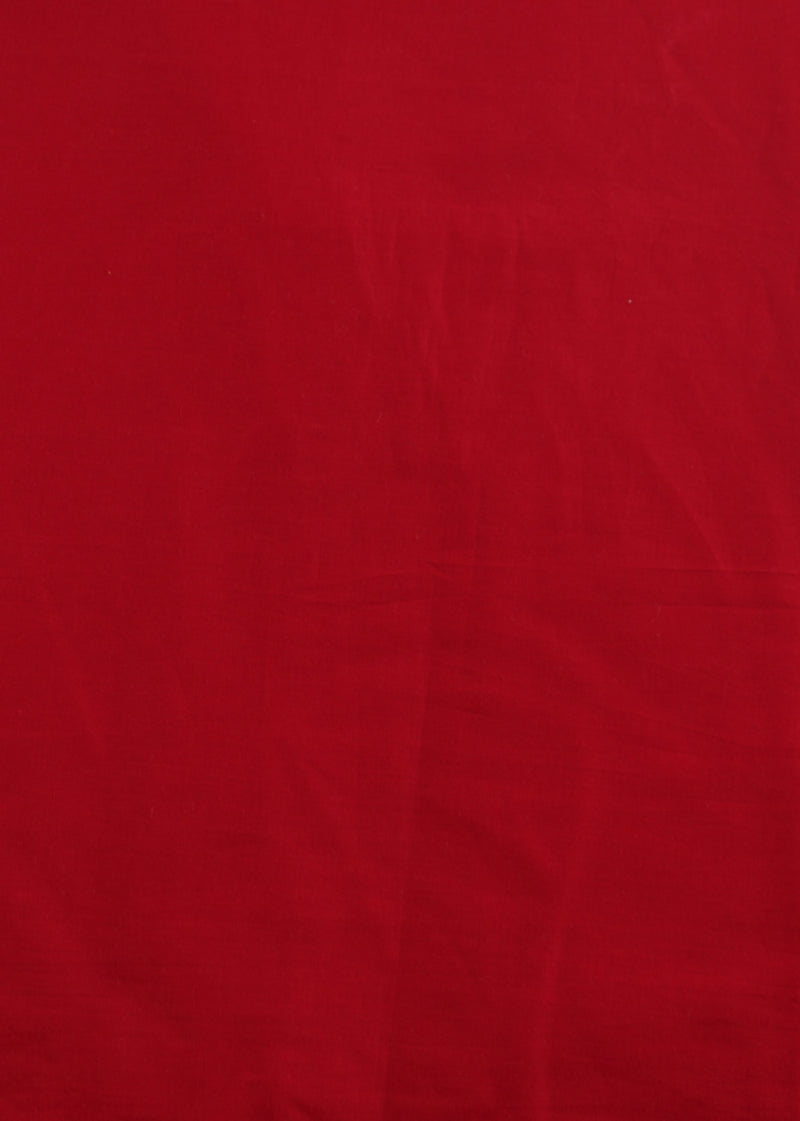 Passion Red Cotton Plain Dyed Fabric