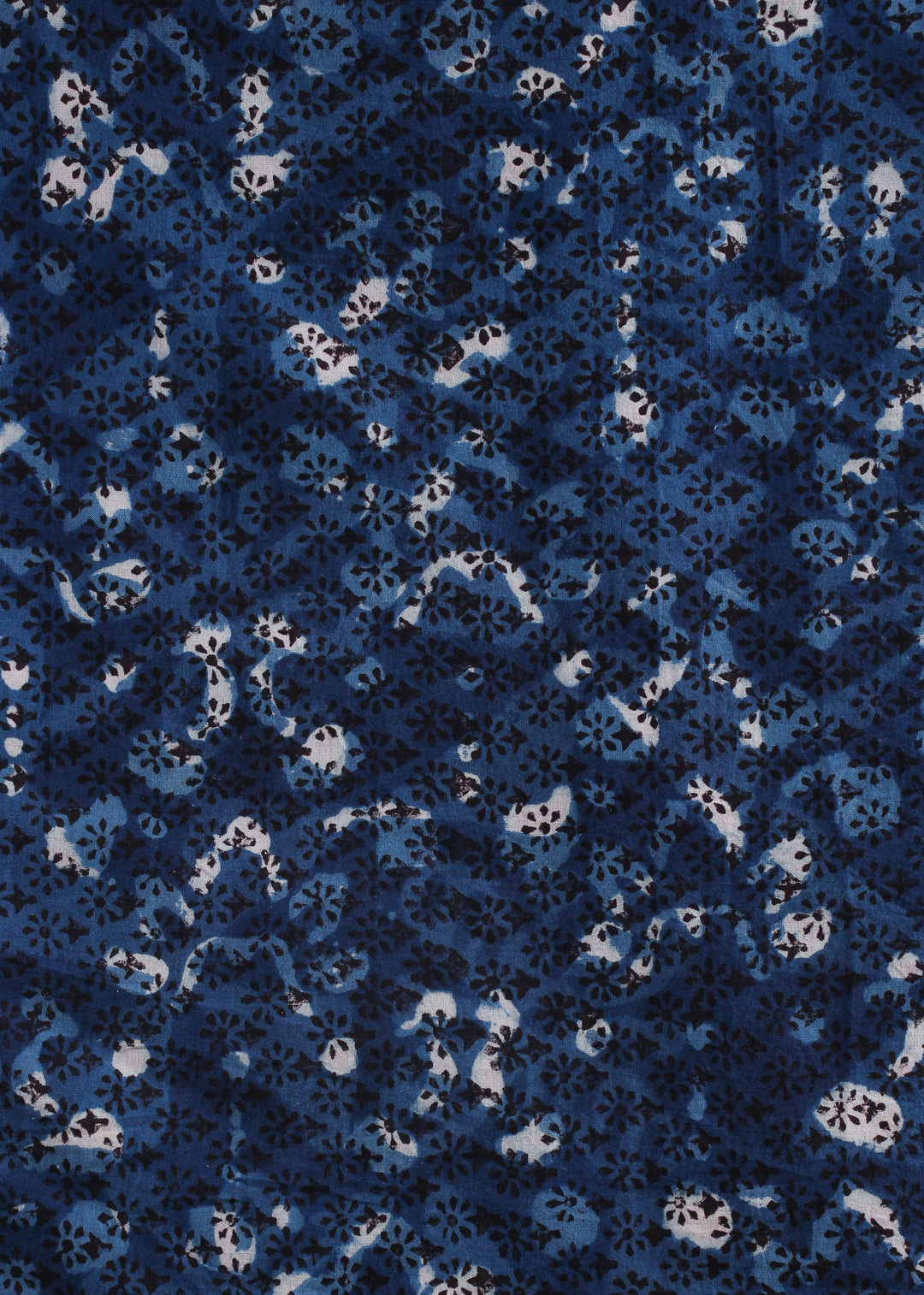 Casper Indigo Cotton Hand Block Printed Fabric