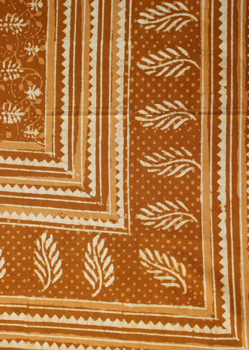 Amber Gold Of Dawn Cotton Hand Block Printed Bed Linens