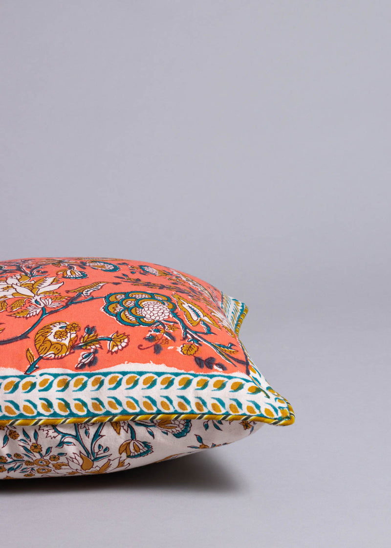 A Tale of Chintz Hand Block Printed Cushion Cover