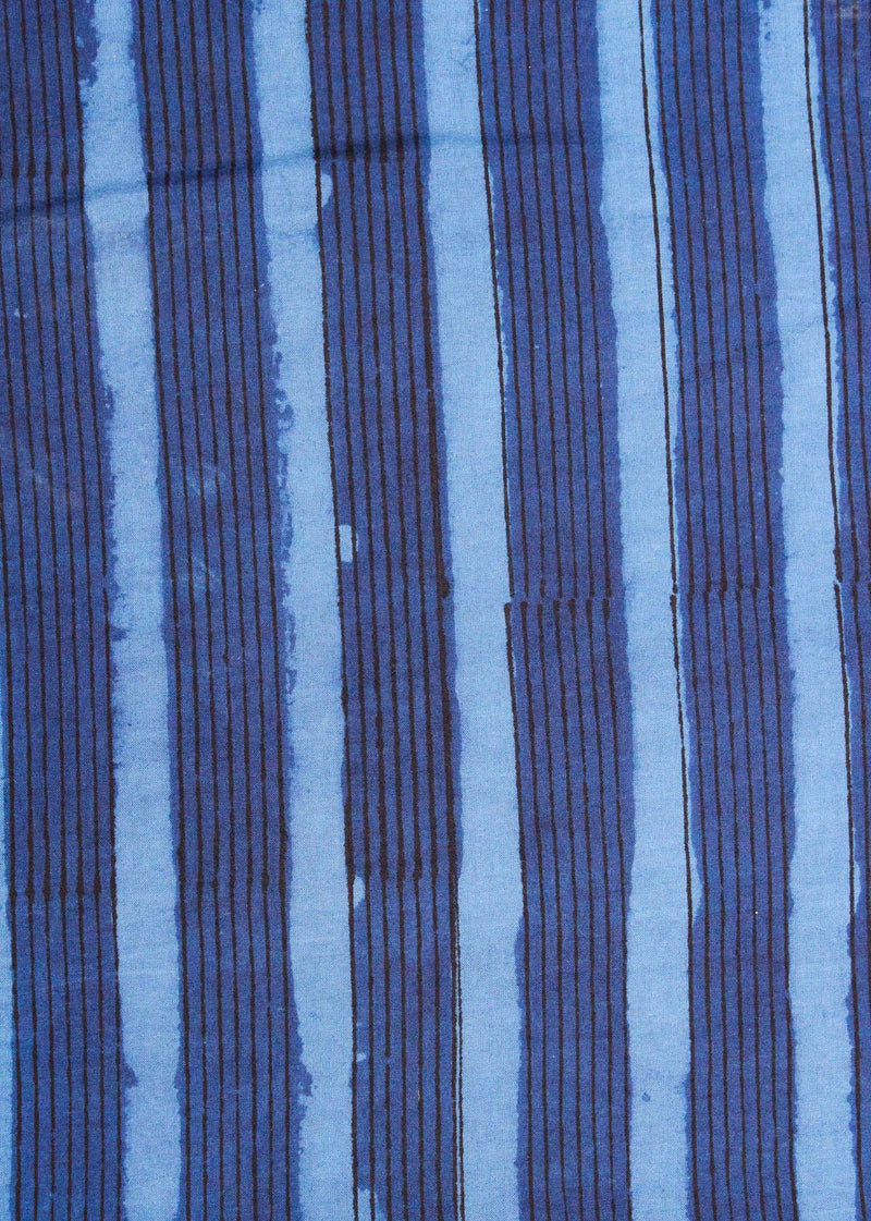 Midnight Pavements Cotton Hand Block Printed Fabric
