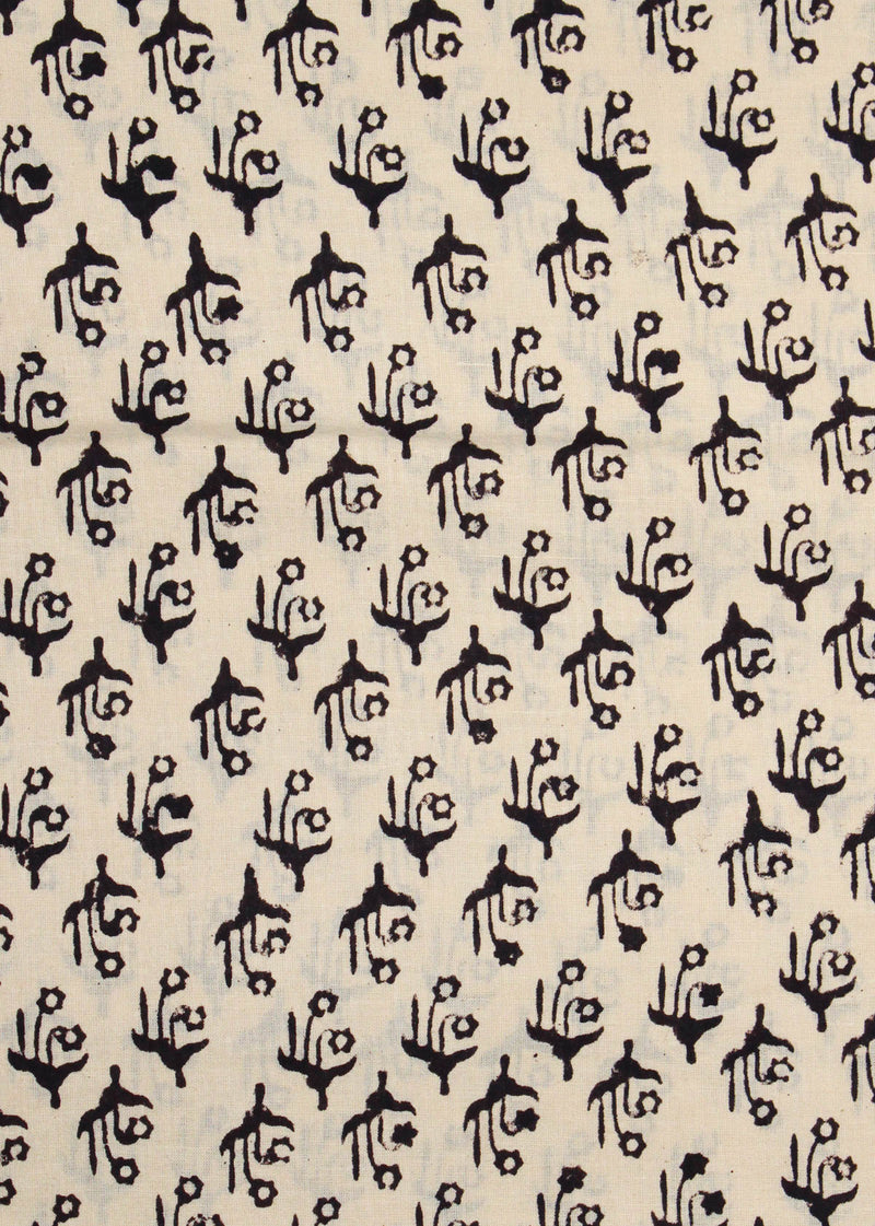 Small Booti Cotton Hand Block Printed Fabric
