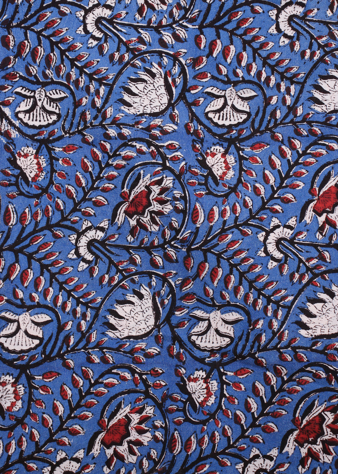 Desert Days Blue Cotton Hand Block Printed Fabric